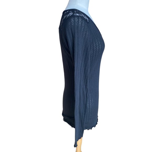 Denim & Supply Y2K Ralph Lauren Henley Top Lace Whimisgoth Fairy Grunge FItted-L - Picture 9 of 14